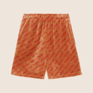 Weekend House Kids SS23 Logo Terry Bermuda Shorts Camel