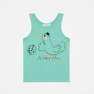 Weekend House Kids SS23 Goose Tank Green