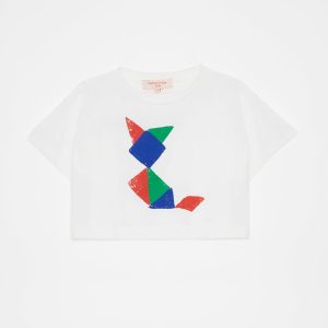 Weekend House Kids SS23 Tangram Crop T-Shirt White