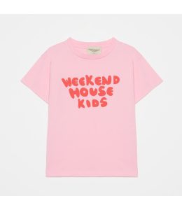 Weekend House Kids AW22 Logo T-Shirt Pink