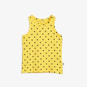 Mini Rodini SS23 Polka Dot Tank Top Yellow