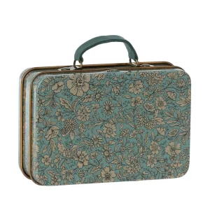 Maileg Metal Suitcase Blossom Blue
