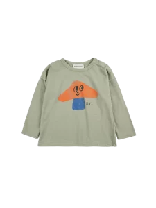 Bobo Choses AW23 Baby T-Shirt LS Mr. Mushroom Light Green