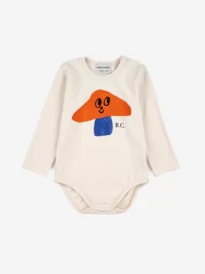 Bobo Choses AW23 Baby Bodysuit LS Mr. Mushroom White