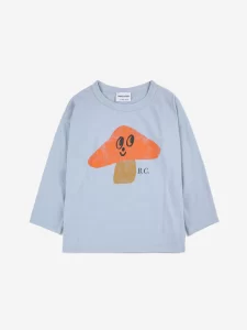 Bobo Choses AW23 Kids T-Shirt LS Mr. Mushroom Light Blue