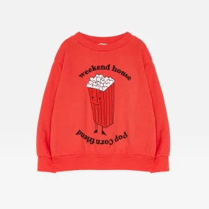 Weekend House Kids AW23 Popcorn Sweatshirt Red