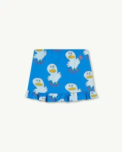 The Animal Observatory AW23 Kids Ferret Skirt Ducks Blue