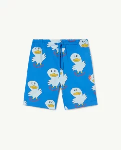 The Animal Observatory AW23 Kids Eagle Shorts Ducks Blue