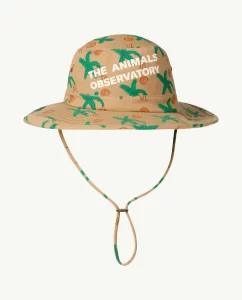 The Animal Observatory AW23 Kids Tuna Wide Bream Hat Palm Leaf Brown