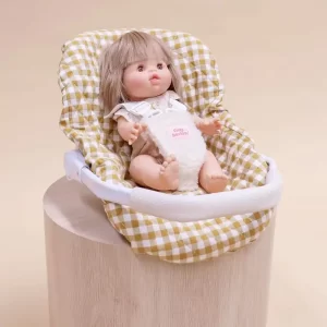 Tiny Harlow Dolls Car Seat Capsule Mustard Gingham