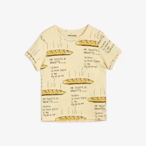 Mini Rodini AW23 T-Shirt Short Sleeve AOP Baguette Yellow