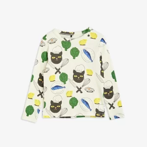 Mini Rodini AW23 T-Shirt Long Sleeve AOP Chef Cat