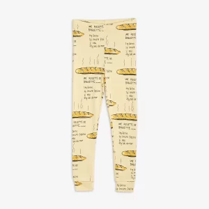 Mini Rodini AW23 Leggings AOP Baguette Yellow