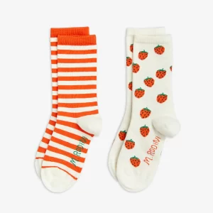 Mini Rodini AW23 Socks Strawberries 2PK