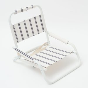 SUNNYLiFE Beach Chair Charcoal Stripe