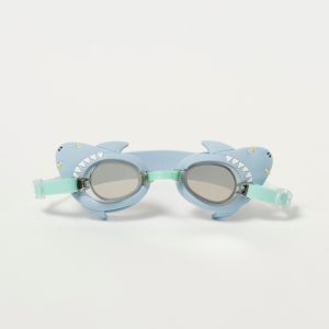 SUNNYLiFE Mini Swim Goggles Salty the Shark Aqua
