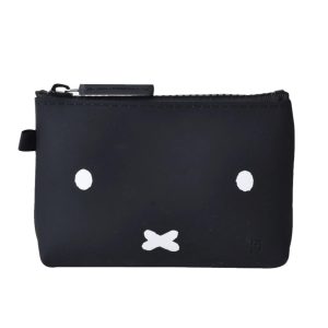 Miffy Face Zipper Pouch Black