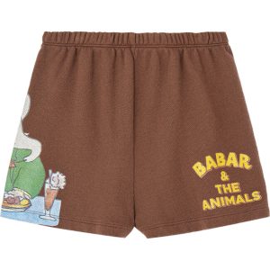 The Animal Observatory Babar Kids Clam Shorts Brown