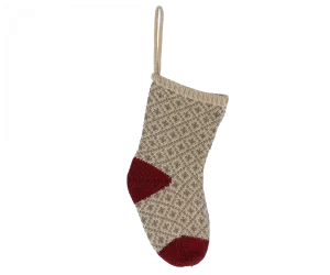 Maileg Christmas Stocking Soft Grey