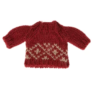 Maileg Clothes for Mouse Mum Knitted Sweater Red