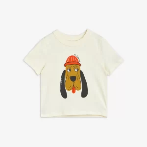 Mini Rodini SS24 Bloodhound Short Sleeved T-Shirt White