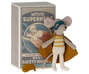 Maileg Superhero Mouse in Matchbox Little Brother