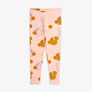 Mini Rodini SS24 Leggings Squirrels AOP Pink