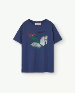The Animal Observatory Kids Rooster T-Shirt The Worm Deep Blue
