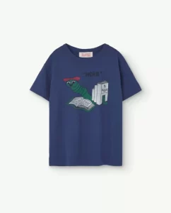 The Animal Observatory SS24 Kids Rooster T-Shirt The Worm Deep Blue