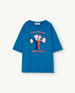 The Animal Observatory Kids Rooster Oversize T-Shirt Blue