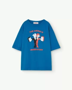 The Animal Observatory SS24 Kids Rooster Oversize T-Shirt Blue