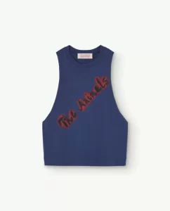 The Animal Observatory SS24 Kids Prawn Tank Top Deep Blue