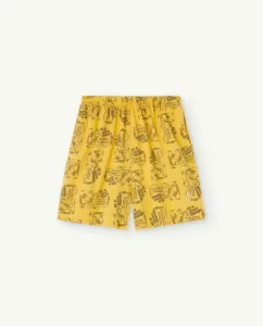 The Animal Observatory SS24 Kids Mole Bermuda Shorts Yellow