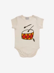 Bobo Choses SS24 Baby Short Sleeve Bodysuit Play The Drum