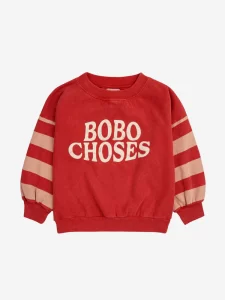 Bobo Choses SS24 Kids Sweatshirt Bobo Choses Stripes Red