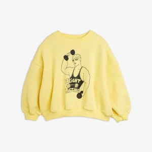 Mini Rodini SS24 Sweatshirt Weight Lifting Yellow