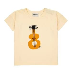 Bobo Choses SS24 Baby T-Shirt Acoustic Guitar Yellow