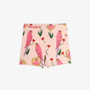 Mini Rodini Pre-AW24 Shorts Parrots AOP Pink