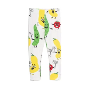 Mini Rodini SS18 Veggie AOP Leggings White - Size 92/98