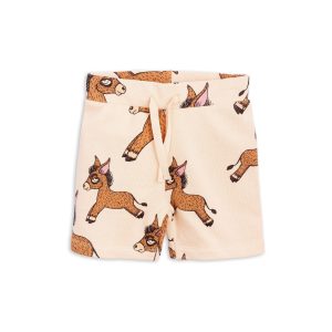 Mini Rodini SS18 Donkey AOP Sweatshorts Beige - Size 92/98