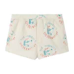 The Animal Observatory SS18 Kids Puppy Swim Shorts Raw White Dogs - Size 4y