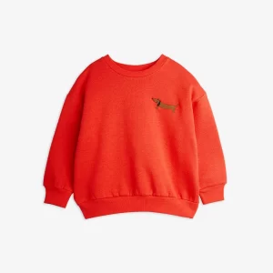 Mini Rodini AW24 Dog Embroidered Sweatshirt Red