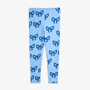 Mini Rodini AW24 Bow Leggings Blue