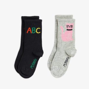 Mini Rodini AW24 ABC Socks 2-pack