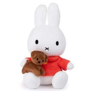 Miffy Plush Doll Sitting with Snuffy 33cm