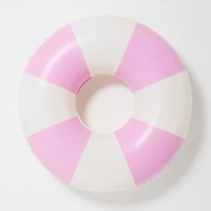 SUNNYLiFE Tube Pool Ring Bubblegum Pink Stripe