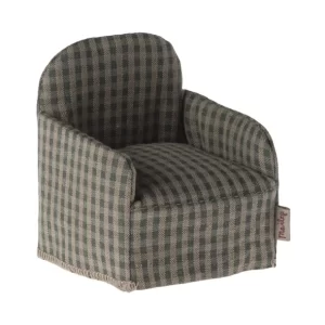 Maileg Chair Mouse Green Checker