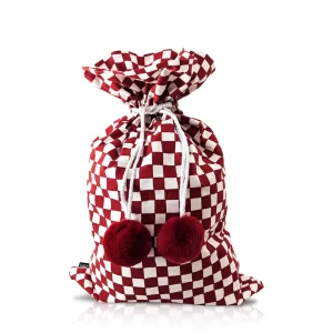 Sack Me Swag Santa Sack Checkered Red