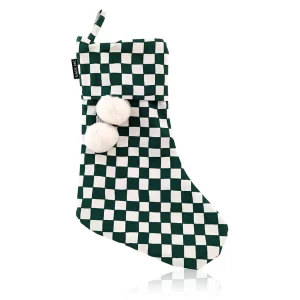 Sack Me Christmas Stockings Checkered Green