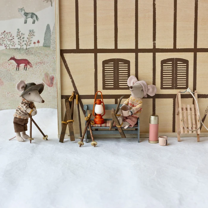 Maileg Mouse Vintage Lantern Red - Image 4